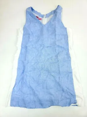 Island Company Classic Shift Linen Charter Lined Dress Size XS Blue White  • $29.95