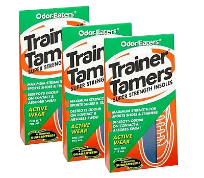 3x Odor Eaters Trainer Tamers Super Strength Insoles 1 Pair • £16.99