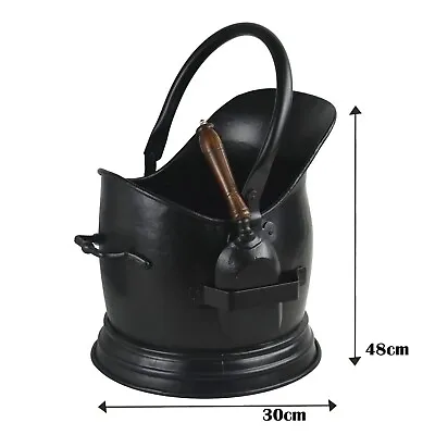 Coal Bucket Fireplace Fire Log Kindling Bucket Fireside Storage Scuttle Shovel • £34.99