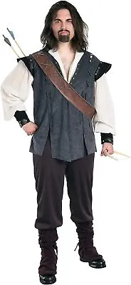 Robin Hood Medieval Renaissance Man Fancy Dress Up Halloween Adult Costume • $49.95