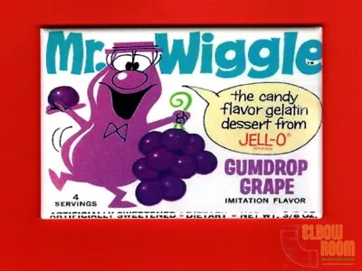 Mr. Wiggle Gumdrop Grape Vintage Box Art 2x3  Fridge/locker Magnet 70s Jell-O • $3.75