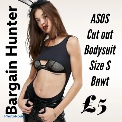 £5 • Buy Asos Black Body With Under Boob Cut Out Size S Bnwt