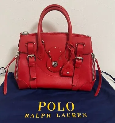 RALPH LAEREN Ralph Lauren Ricky Back Leather Rare Red From Jaapn • £561.42