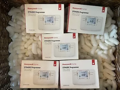 5 X Honeywell ST9400C 7-Day 2-Channel Electronic Programmer • £202