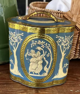 Vintage Grecian Idyl Blue Candy Tin Murray-Allen Regal Crown Made In England • $16