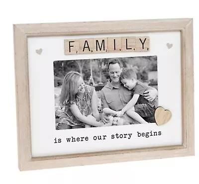 Scrabble Sentiments Photo Picture Frame 6x4  Family  • £9.68