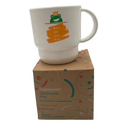 Tupperware Sentiments Coffee Mug Vintage 9 Oz. Frog Microwave Reheatable • $14.39