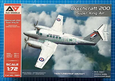 $29.95 • Buy 1/72 Beechcraft 200 Super King Air (A&A Models 7224) New October 2021