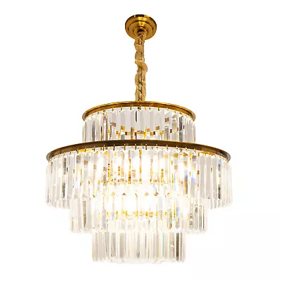 Crystal Chandelier Luxury LED Pendant Lamp Ceiling Lighting Fixture Living Room • $153.90
