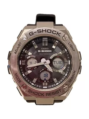 CASIO G-SHOCK GST-W110-1AJF Silver/Black Resin Tough Solar Digital Analog Watch • $202