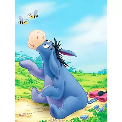 Cartoon Eeyore 5D Full Diamond Painting Kits DIY Cross Stitch Disney Decor Gift • £7.13