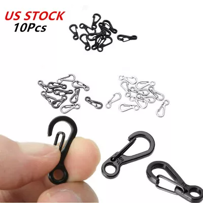 US 10Mini SF Metal Carabiner Clip Tiny Snap Hook Spring Clasp Keychain Paracord • $5.57