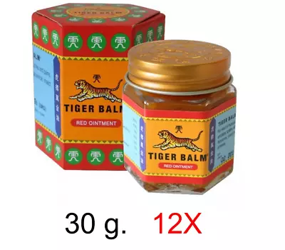 Red Tiger Balm Ointment Thai Herbal Aroma Relaxing Massage Balm 30G 12X • $110.21