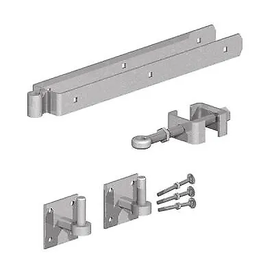 Gate Hinge Set 24  Adjustable Galvanized C/w Hooks • £40.24