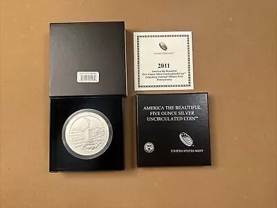 Unc 2011 P Gettysburg National Military Penn ATB National Parks 5 Oz OGP&COA #1 • $200