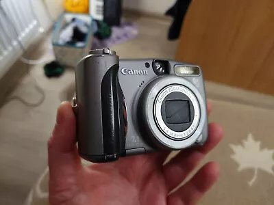 Canon PowerShot A710 IS 7.1MP Digital Camera - Metallic Gray Fully Working Good • $45