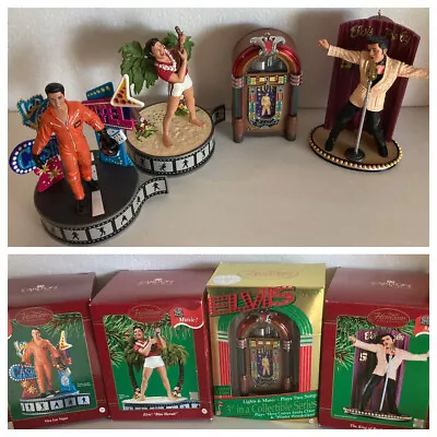 ELVIS Musical Ornaments Carlton Cards Christmas Holiday Series Lot Of 4 • $154.54