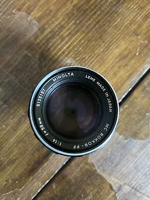 【NEAR MINT】 MINOLTA MC ROKKOR-PF 58mm F/1.4 Standard MF Lens • $100