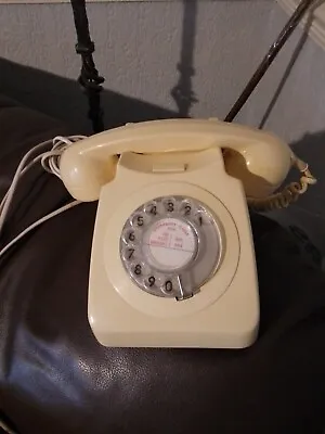 Original Authentic 70's/80's Cream Dial Telephone Adapted And Working • £30