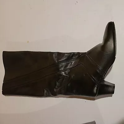 Vintage Selby Black Leather Boots Sz 7 • $35