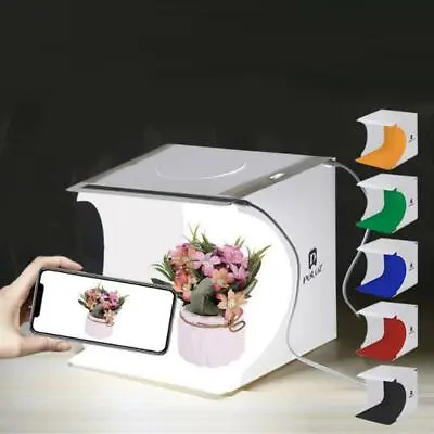  LED Light Room Photo Studio Photography Lighting Tent 6 Color Backdrop Mini Box • $17.94