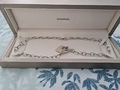 H Samuel Silver  Heart Laurete Necklace • £20