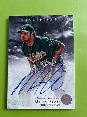2013 Bowman Inception MILES HEAD PA-MH RC Prospect On Card Auto Oakland • $5