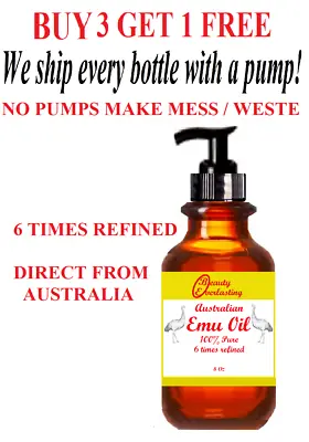 $17.53 • Buy 100% PURE ORGANIC EMU OIL  6X Refined From Australia