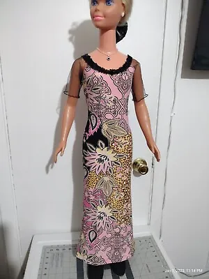 Black And Pink Long  Dress For My Size 36 /38  Barbie . • $15.99