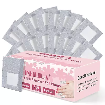 Foil Nail Wraps - 300PCS Gel Nail Polish Remover Foil Wraps For Nails Soak Off  • $15.88