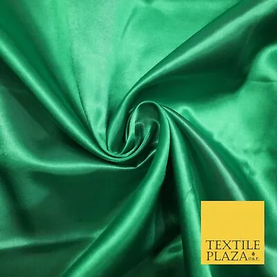 Plain Solid Smooth Shiny Lightweight Poly Satin Fabric Dress Lining Material 58  • £3.99