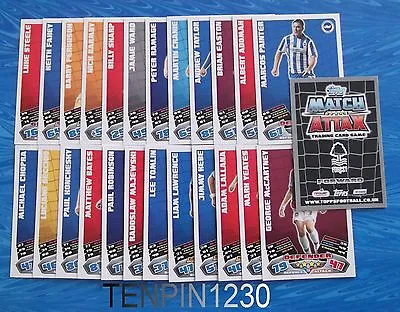 Match Attax Championship 2011/2012 Base Cards X 5 To Complete Your Collection • £1