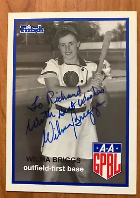 1995 Fritsch AAGPBL #31 Wilma Briggs Signed Autographed Card! • $10