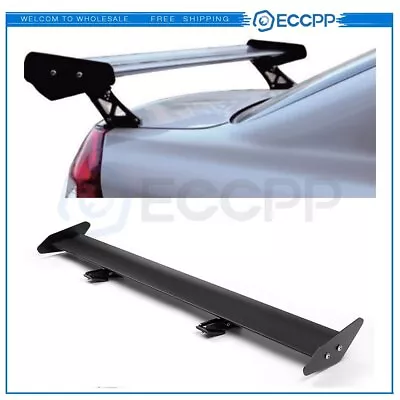 Black Spoiler Wing Aluminum Stylish Look Adjustable GT Double Deck F1 Style • $78.25