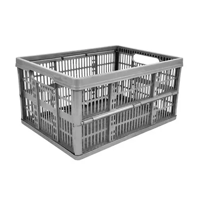 £7.95 • Buy 32 Litre Foldable Crate Plastic Storage Box Basket Crates Flat Good For Cars