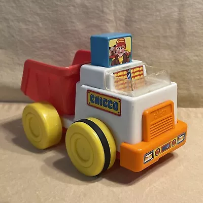 Vintage Chicco Dump Truck Press And Go Working Made In Italy Dump Bed Rare Toy • $17.01