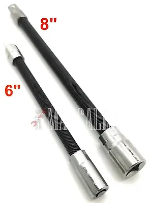 2pc Flexible Socket Extension 1/4  X 6  & 3/8  X 8  Long Ratchet Set Flex Tool • $12.25