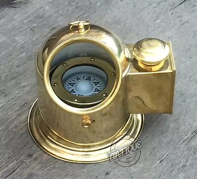 Boat/Ship Binnacle Compass Gimbals Oil Lamp Nautical Garden Decor Vintage Gifts. • $51.46