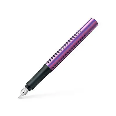 Faber-Castell Grip Fountain Pen In Violet Glam - Fine Point - NEW In Box • $28.95