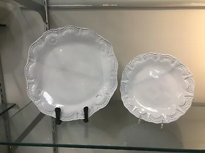 Vietri. Incanto Lace Dinner Plate And Salad Plate. New.  • $58