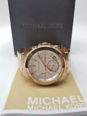 Michael Kors MK-5223 Rose Gold Tone Chronograph Women's Watch W/ Box • $11.50