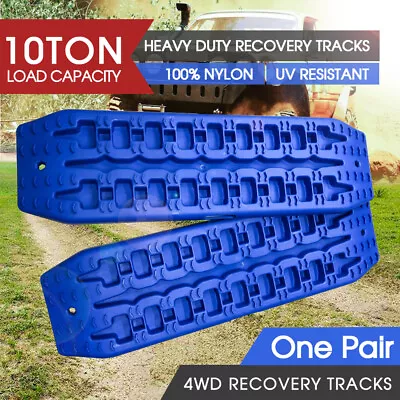 2pc NEW 10T Pair Recovery Tracks Sand Track Sand / Snow / Mud Trax 4WD Blue AU • $60.98