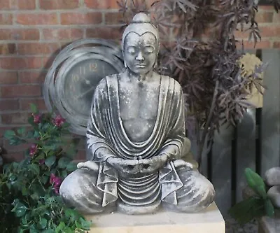 Stone Serene Buddha Garden Ornament Statue • £62.01