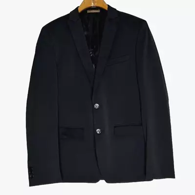 Zara Man Blazer Men Size US 40 Black Single Breasted Suit Jacket Slim Fit Lined • $29.99