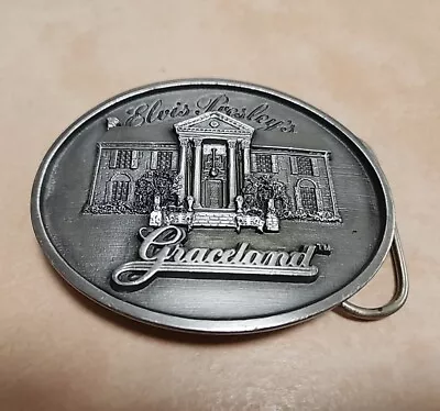 Elvis Presley Gates Of Graceland Belt Buckle Siskiyou-Bergamot Vintage Mint Rare • $44.95