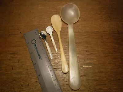 4 Natural Bone And Horn Spoon Collection Set Re-inactment Reenactment • £21.99