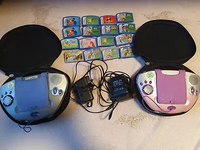 LeapFrog Leapster Handheld Multimedia Learning Game Console System X2 16 Games • £60