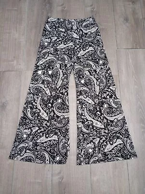 Philosophy Republic Womens Medium Paisley Wide Leg Palazzo Pull On Pants • $18.99