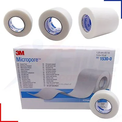 3M Micropore Surgical Tape Eyelash 1.25cm 2.5cm Or 5cm Medical White Premium • £16.95