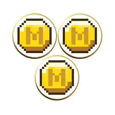 Mine Craft Inspired Chocolate Coin Stickers Birthday Party Bags Games Gaming • $3.67